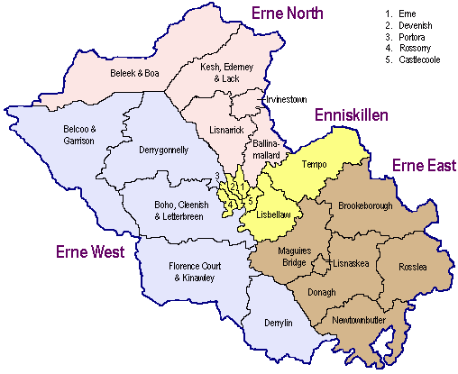 District area. Fermanagh on the Map.